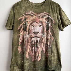 Manimal Lion Headphones Graphic Tee
Reggae Rasta Tie-Dye Unisex Streetwear Med